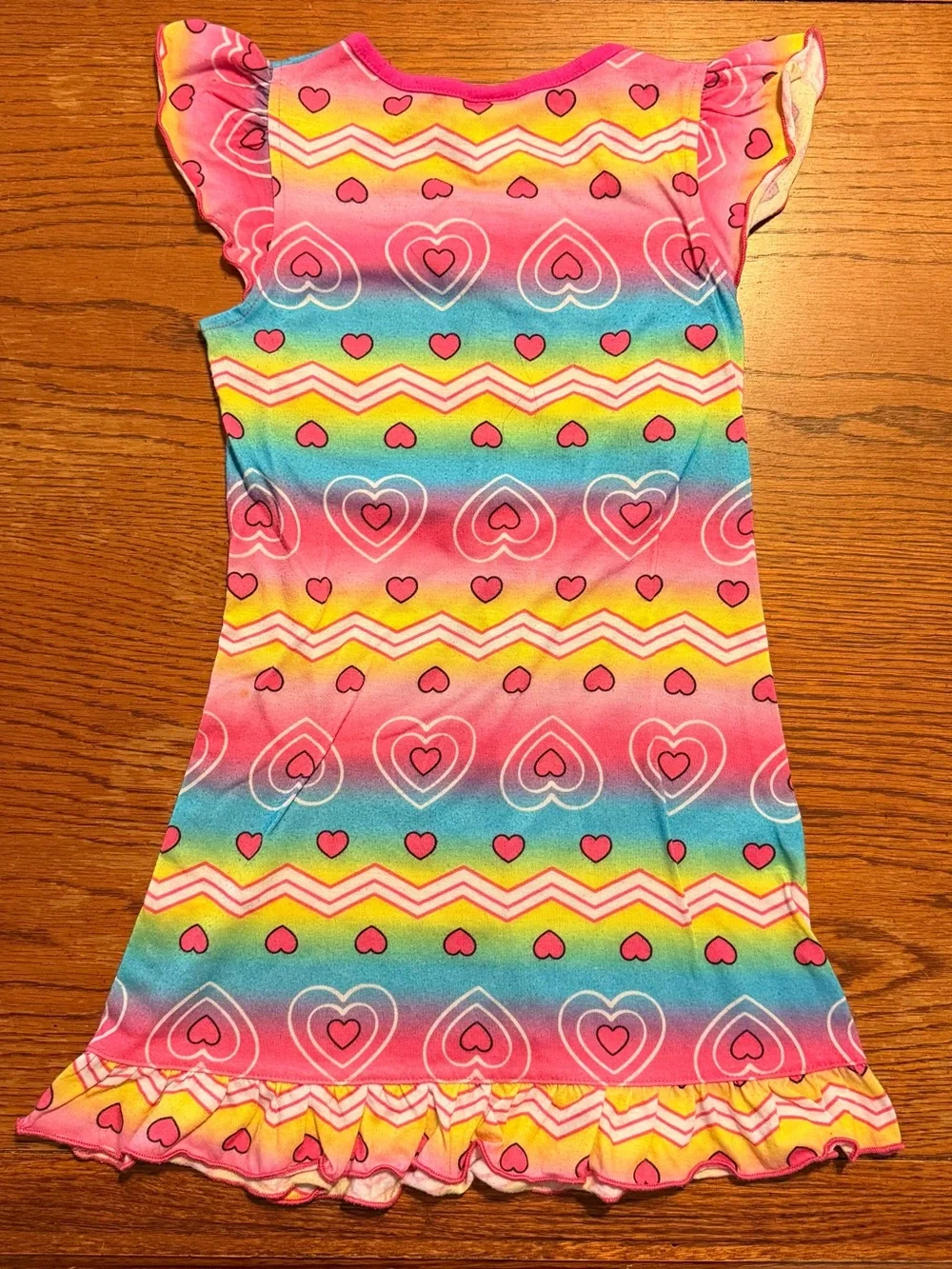 Girls Sleepwear Gown Size S 6 6X Hearts